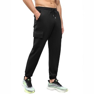 Clearlove Men's Casual Cargo Jogger Pants Drawstring Waist Lightweight Straight Sweatpants - 1 of 4
