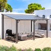 CLIHOME 14 ft. x 8 ft. Aluminum Sloped Roof Hardtop Pergola with UV-Blocking Polycarbonate Patio Cover for Outdoor Living - 3 of 4