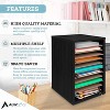 AdirOffice 500 Series 11 Compartment Wooden Literature Organizer  10.75" x 11.8" Black (500-11-BLK) - 4 of 4