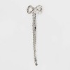 Rhinestone Bow with Fringe Drop Earrings - Wild Fable™ Silver