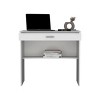 INFURNIC Desks Compact Writing Desk with Storage Drawer and Lower Shelf for Organized Workspace, White, 19.6"*31.5"*29" - 3 of 4