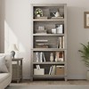 Wooden Bookcase 5 Tier Storage Bookshelf Farmhouse Bookshelves Rustic Vintage Etagere for Home Office,Living Room,Bed Room - 3 of 4