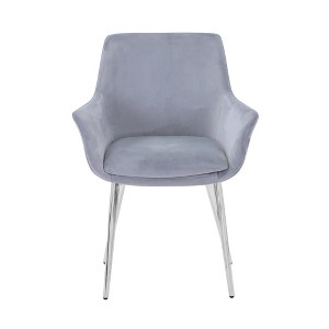 Jofran,Contemporary Modern Upholstered Platinum Dining Chair - 1 of 4