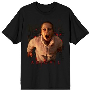 Abducting Abigail White Dress Abigail Crew Neck Short Sleeve Adult Black T-shirt - 1 of 3