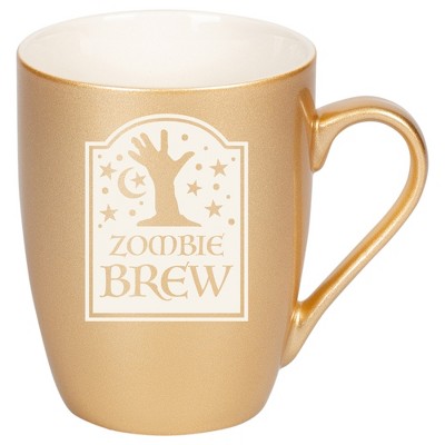 100 North Magic Potion 10 Ounce Vegas Gold Metallic Finish, Comfortably Fits Your Hands, New Bone China Coffee Tea Cup Mug, Zombie Brew