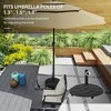 Aghana Digitals 44 lbs Resin-Concrete Patio Umbrella Base with Wheels, Rustic Woven Design, Fits - 3 of 4