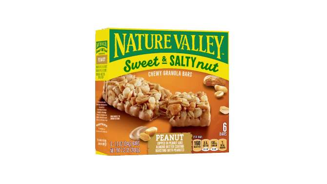 Nature Valley Sweet &#38; Salty Nut Peanut Granola Bars - 7.4oz/6ct, 2 of 13, play video