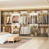 Aheaplus Set of 2 Closet Storage Organizers with Extendable Hanging Rods and Adjustable Shelves - 2 of 4