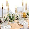 Attop Metal Gold Taper Candle Holders, 6 Pack Candlestick Holders Set for Wedding, Dinning, Party - 2 of 4
