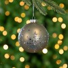 Northlight Mirrored Snowflakes Christmas Glass Ball Ornaments - 4"- Pale Gold - Set of 2 - 2 of 4