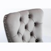 PAGED Contemporary Velvet Dining Chairs Set of 2 Dining Room Chairs with Chrome Stainless Steel Plating Legs and Nailhead Trim for Living Room - 3 of 4