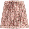 Springcrest 4" Top x 6" Bottom x 5 1/2" High x 5 1/2" Slant Print Lamp Shade Replacement Set of 6 Small Pink Empire Modern Shirred Pleated Clip On - 4 of 4