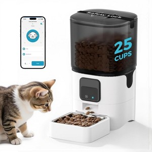 WiFi Automatic Cat Feeder with Remote Feeding & Alexa Control, Smart Food Dispenser - 1 of 4