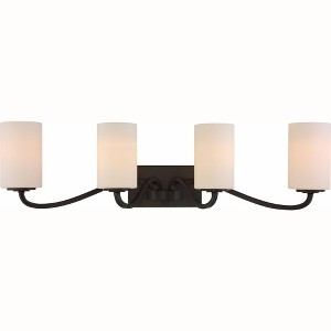 Nuvo Lighting Willow 4 - Light Vanity in  Aged Bronze - 1 of 1