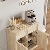 TackView Sideboard Buffet Cabinet with Drawers & Doors, Large Coffee Cabinet with Storage, Modern Storage Buffet Table for Home - 2 of 4