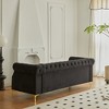 Hybition 84.6" Velvet Chesterfield Button-Tufted Sofa for Living Room - 4 of 4