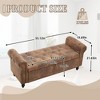 CAVINAS Modern Rectangular Upholstered Ottoman Bench with Storage,Button Tufted Storage Ottoman for Living Room - 4 of 4