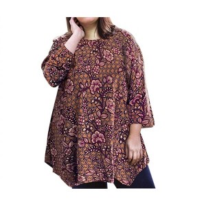Women's Printed Matsin Tunic - Plus - On The Plus Side - 1 of 4