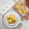 Unique Shaped Ravioli Molds (2 Pack) - 2" Squares- Homemade Filled Pasta Maker- 2 Piece Tray & Press makes 3 Raviolis or Pastry at a Time, Easy to Use - 3 of 3