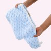 Unique Bargains Cloud Grid Shape Hair Drying Towel Wrap Dry Cap 1 Pc - 3 of 4