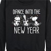 Women's - Peanuts - Dance Into The New Year Lightweight French Terry Wide Neck Long Sleeve Shirt - 2 of 4
