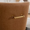 SEYNAR Modern Glam PU Leather Dining Chair or Vanity Chair Set of 6 with Rear Handle - 4 of 4