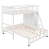 NicBex Twin over Full Bunk Bed Removable Loft with Wheels, 6 Drawers and 3 Shelves, Inclined Ladder and Guardrail, No Box Spring Required - 3 of 4