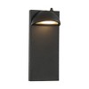 ALOADECOR 1 Light in. Modern Outdoor Integrated LED Wall Light with Dusk-to-Dawn Sensor Black Exterior Sconce with Frosted Glass for Entryway - 3 of 4