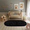 Fluffy Oval Area Rug 2.6 x 5.3 Ft, Soft Fuzzy Shag Carpet for Bedroom Bedside, Non-Slip Plush Shaggy Rug - 2 of 4