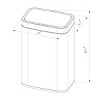 Motion Wastebasket with Liner - Brightroom™: Stainless Steel Touchless Kitchen Trash Can, 11.8 Gallon, Silver - 4 of 4