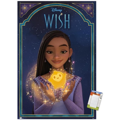 Trends International Disney Wish - Asha & Star Unframed Wall Poster Print  White Mounts Bundle 14.725 x 22.375