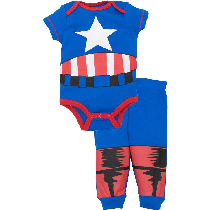 Marvel Avengers Spider-Man Baby Cosplay Bodysuit and Pants Set Newborn to Infant , 1 of 7