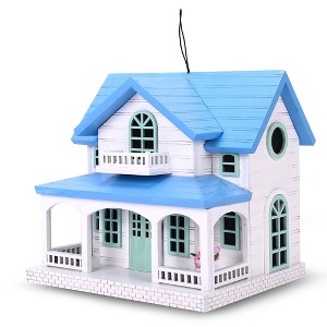 Vandue Outdoor Wooden Birdhouse, Bird-Friendly Perch - Ocean Bungalow - 1 of 4