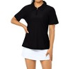 Clearlove Women's Zipper Golf Polo Shirts Short Sleeve Athletic Shirt with Collar Moisture Wicking - 2 of 4