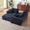 Aukfa 108.2"L-Shaped Chenille Sectional Sofa with Chaise,No Assembly Required Modular Sofa,Tufted Upholstery,Blue - 4 of 4