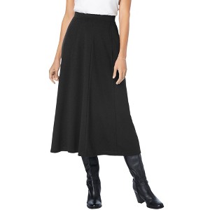 Woman Within Plus Size Ponte Knit A-Line Skirt - 1 of 4