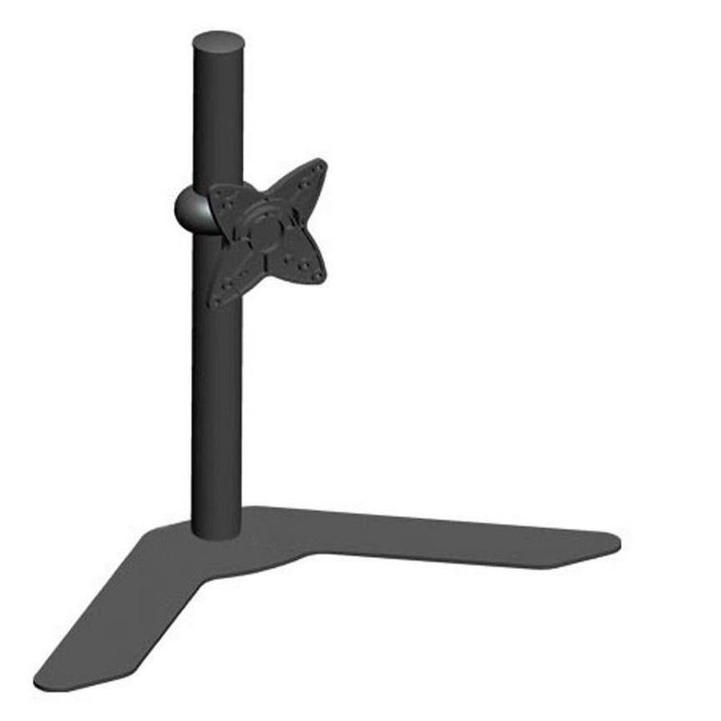 Monoprice Adjustable Tilting SINGLE Free Standing Desk Mount Bracket for 10~23in Monitors up to 33 lbs, Black, 1 of 3