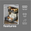 Glidez Multipurpose Powder-Coated Steel Pull-Out/Slide-Out Storage Organizer with Plastic Liners - 2-Tier Dual-Slide Design - 3 of 4
