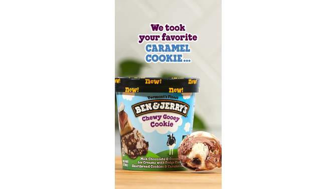 Ben &#38; Jerry&#39;s Chewy Gooey Cookie Chocolate &#38; Coconut Ice Cream - 16oz, 2 of 7, play video
