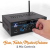 Pyle PTA2 Mini Stereo Power Amplifier with Bluetooth, USB/SD, and FM Radio - 2 x 40 Watt - 3 of 4