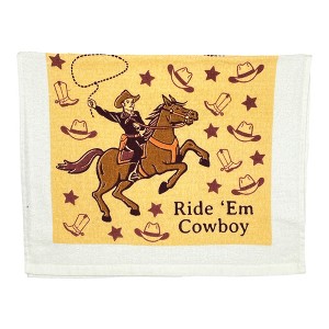 Ride Em Cowboy Funny Wild West Tea Towel - Crazy Dog Tea Towel Ride Em Cowboy - 1 of 4