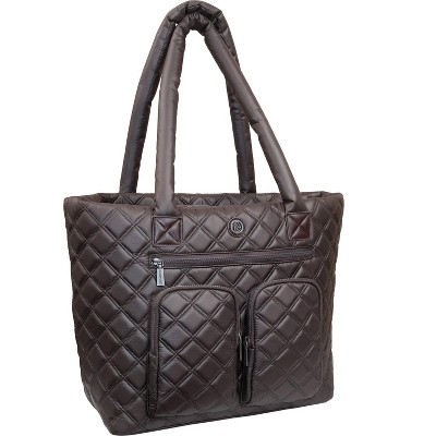 Joan & David Diamond Quilted Parachute Nylon Travel Tote