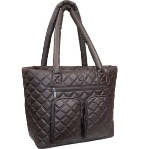 Joan & David Diamond Quilted Parachute Nylon Travel Tote - 1 of 4