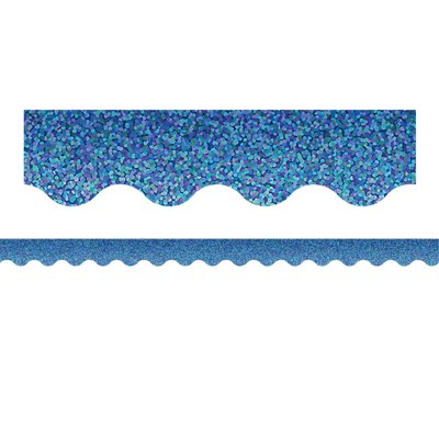 Teacher Created Resources Blue Sparkle Scalloped Border Trim, 35 Feet (Pack of 6)