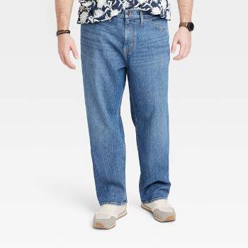 Men's Big & Tall Straight Fit Jeans - Goodfellow & Co™ Medium Wash 42x36