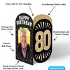 Big Dot of Happiness 80th Birthday Photo Holder Centerpieces, 4x6 Picture Display Box, Black & Gold Table Decoration for Adult Birthday Decor, 8 Count - 4 of 4