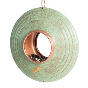 Good Directions Steel Verde Multi-Perch Fly-Thru Novelty Bird Feeder 10" - 1 of 4