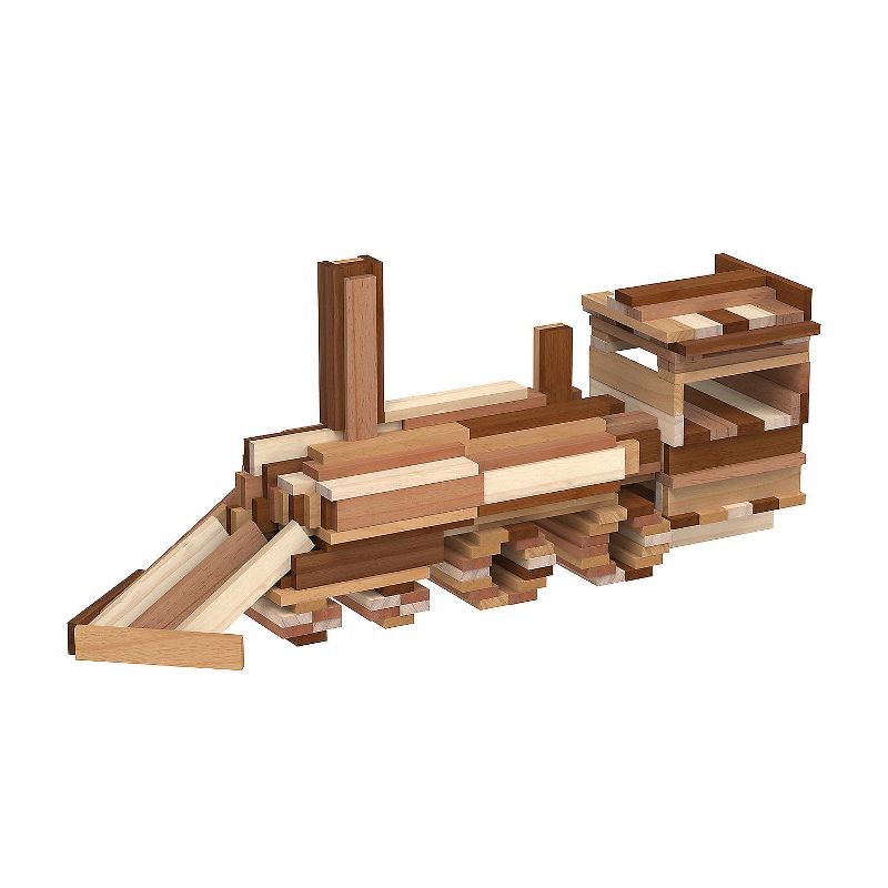 MindWare KEVA Design Woods — Free-Form 3D Builder Kit for Kids, Teens & Adults — Create Your own Architecture Designs with Simple Wood Building Blocks, 4 of 5