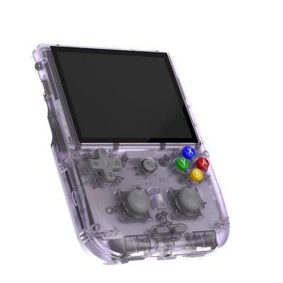 Voacle RG405V Retro Handheld Game Console , 4.0 Inch IPS Screen Android System Built-in 128G TF Card No Game Crad(Transparent Purple)