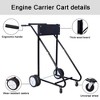 NAYSAYE Hand Truck Dolly Heavy Duty Portable Cart with Steel Frame for Garage and Workshop, Black, 42.5"*42"*20" - 2 of 4